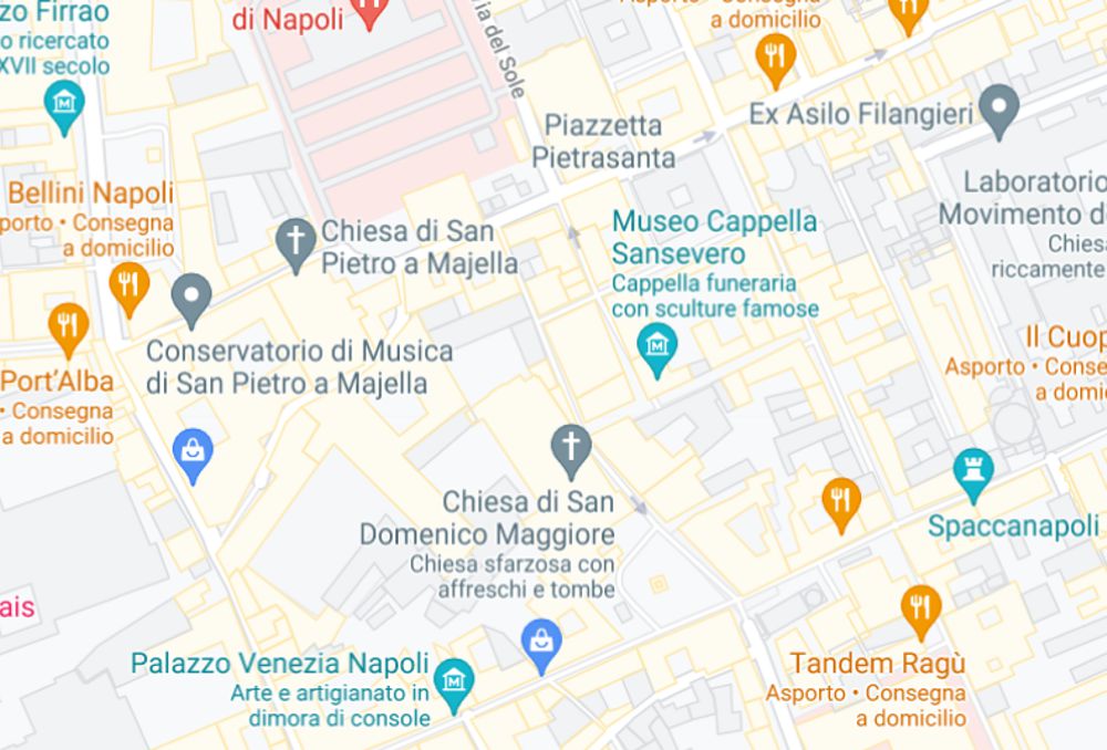 Mappa San Domenico Maggiore - Napoli