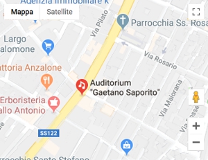 Mappa Auditorium Saporito - San Cataldo (CL)